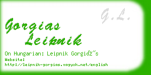 gorgias leipnik business card